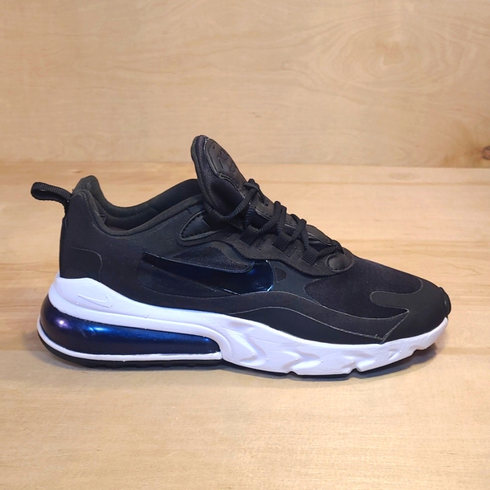 Nike Air Max 270 React Black White Women's Athletic Shoes CJ0619-002 - Picture 1 of 10